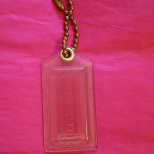 Coach Poppy Clear Hang Tag GUC